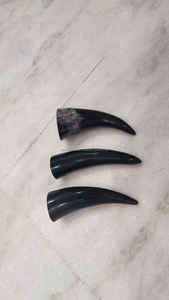 Cuerno para beber de búfalo pequeño de 100ml, estilo Animal tallado, cuerno de buey náutico, artesanías naturales de Color negro - Product Image 2