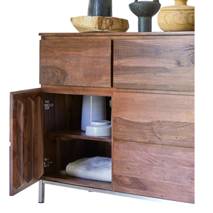 ตู้เก็บของไม้เนื้อแข็งคุณภาพสูง เป็นมิตรกับสิ่งแวดล้อม ทำด้วยมือจากไม้มะม่วง ดีไซน์ทันสมัย ใช้งานได้หลากหลายในครัว - Product Image 4