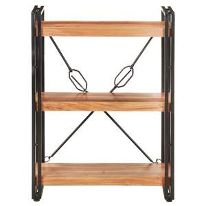 Librería de Madera Maciza de Acacia de Tamaño Mediano con Acabado de Madera Natural y Acero con Recubrimiento en Polvo - Product Image 2