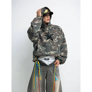 Ropa de Calle de Invierno Personalizada de Fábrica, 100% Algodón, de Alta Calidad, Estilo Vintage, Ecológica, con Estampado Completo y Parches, Hombros Caídos - Product Image 1