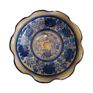 Lavabo de Cerámica Hecho a Mano de Lujo con Diseño de Flores y Plantas Pintadas a Mano para Decoración del Hogar - Product Image 1