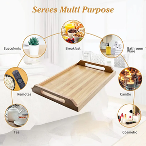 Premium Bamboo Food Tray Durable Serving for Home Office Restaurant Hotel Use - Product Image 3