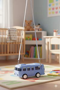 Botella de Agua de Plástico Ecológica con Diseño de Autobús Animado, Libre de BPA, con Tapa y Correa, a Prueba de Fugas, Diseño Infantil - Product Image 3