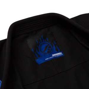 Kimono de Jiu-Jitsu noir Shoyoroll pour homme, coupe classique, en coton, avec motif flamme brodé, vêtements d'arts martiaux, taille adulte - Product Image 5