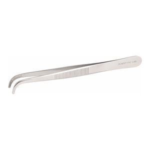 Forceps industriels incurvés à bout arrondi en acier inoxydable USBECK 115-140 mm pour travaux de laboratoire - Product Image 1