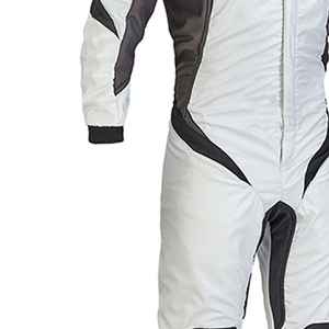 Combinaison de course moto homme blanche à manches longues, color-block, respirante, toutes saisons, personnalisable OEM - Product Image 4