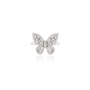 แหวนแฟชั่นผู้หญิง VB-545SR แหวนผีเสื้อประดับเพชรแล็บโกรว์ ทองคำแท้ 10K 14K ขายส่ง ของขวัญสำหรับเธอ แหวนสวยโดดเด่น - Product Image 4