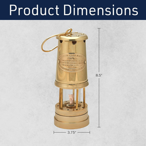 Lámpara de Seguridad de Latón Antigua para Mineros de Carbón, Linterna Industrial Vintage, Lámpara de Minería de Latón Retro, Decoración Coleccionable para el Hogar - Product Image 3