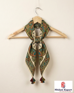 Pañuelo de Seda Estampado de Lujo para Mujer, Suave y Ligero, Pañuelo Cuadrado para la Cabeza, Fabricante de Productos de Tela Personalizada OEM - Product Image 2