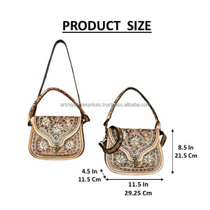 Nouveau sac à bandoulière en cuir de vachette véritable de style occidental, fait main, avec fermeture à boucle, grande capacité, pour femmes - Product Image 2