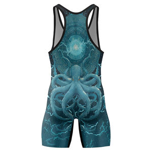 Combinaison de lutte sans manches pour hommes, sublimation, fitness, musculation, sport, pour jeunes - Product Image 2