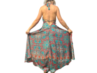 Robe longue en soie pour femme, style bohème vintage, à motifs floraux, rayures, cachemire et pois, col en V, sans manches, grande taille, décontractée, streetwear, naturelle, pour l'été