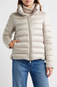 Chaqueta Acolchada para Mujer, Cuello Alto, Manga Larga, Color Sólido, Cierre de Cremallera, Abrigo de Invierno, Relleno de Poliéster - Product Image 5