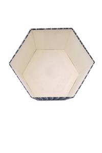 Poubelle décorative recouverte de tissu faite à la main, corbeille à déchets moderne imprimée, poubelle pour la maison ou le bureau, panier de rangement - Product Image 4