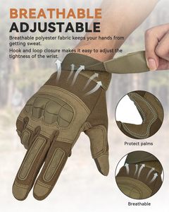 Gants de moto résistants à l'usure, respirants, tactiques, multi-usages, pour la conduite en extérieur, durables, en nylon et microfibre, anti-transpiration - Product Image 5