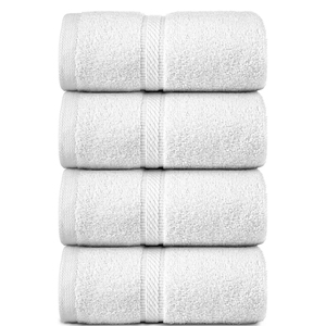 Serviettes de bain les plus vendues en promotion à prix réduit, avec logo personnalisé, en coton, couleur blanc premium - Product Image 1