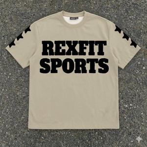 เสื้อยืดแขนสั้น Rexfit Sports ทรงโอเวอร์ไซส์ ผ้าฝ้าย พิมพ์ลายกราฟิก เสื้อผ้าสตรีทแวร์ลำลองสั่งทำได้ คุณภาพสูง ระบายอากาศดี เสื้อที่ดีที่สุด - Product Image 1