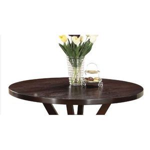 Set da Pranzo 5 Pezzi in Tessuto Grigio Drake e Finitura Espresso, Elegante e Accogliente per la Tua Casa - Product Image 3