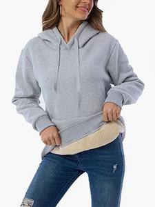 เสื้อสเวตเชิ้ตผู้หญิงคุณภาพสูง แขนยาว ทรงหลวม สวมใส่สบาย ระบายอากาศได้ดี ผลิตจากโพลีเอสเตอร์ 100% ปักลายด้านหน้า - Product Image 1