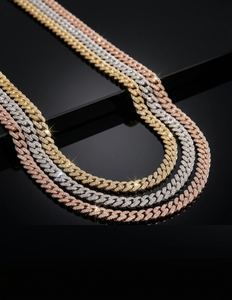 Cadena Cubana para Hombre, Plata de Ley 925, Oro 10K 14K, Collar Hip Hop, Cadena Brillante, Joyería de Lujo para Él - Product Image 4