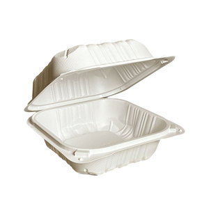 Wholesale MFPP Clamshell Takeout Food <b>Containers</b>, 8x8 & 9x9 Inch Hinged Food Boxes, 1-Compartment & 3-Compartment Disposable - Product Image 5