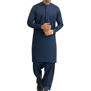 Dark Brown <b>Men</b> <b>Shalwar</b> <b>Kameez</b> Traditional Pakistani Suit High Quality Fabric Designer Kurta Pajama For <b>Men</b> Custom Logo - Product Image 4