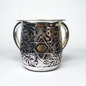 Taza de Lavado de Acero Inoxidable con Diseño a Cuadros, Recipiente Moderno y Decorativo para Lavarse las Manos - Product Image 3