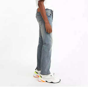 Jean en denim pour homme, style raffiné, coupe droite, délavé, taille mi-haute, respirant, déchiré et vieilli, qualité supérieure, vente en gros - Product Image 5