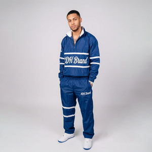 ADH Brand <b>Tracksuit</b> Set Full Length Quarter-Zip Sporty Design Breathable Polyester Unisex Adult Autumn Style - Product Image 3