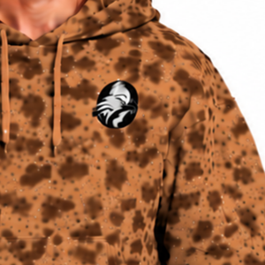 Sweat-shirt à capuche oversize décontracté marron camel imprimé léopard, en molleton doux avec cordon de serrage et poche kangourou, style streetwear - Product Image 5
