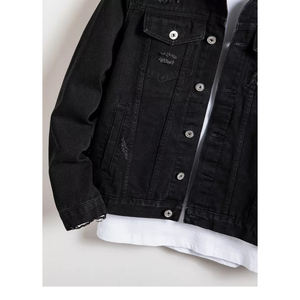 Vestes en jean pour hommes de créateur, style streetwear, collection 2026 – Blousons décontractés élégants à manches longues pour hommes – Vente en gros de vestes en denim pour hommes - Product Image 5