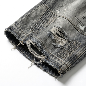 Pantalones Cortos de Mezclilla Anchos de Moda Urbana, Estilo Baggy, Marca Privada Personalizada, 100% Algodón - Product Image 5