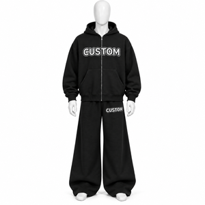 Hot Selling Fashionable Regular Fit Men Winter <b>Hooded</b> Casual Solid Printed Tracksuit 100% Cotton Breathable Quick Dry Tracksuit - Product Image 6