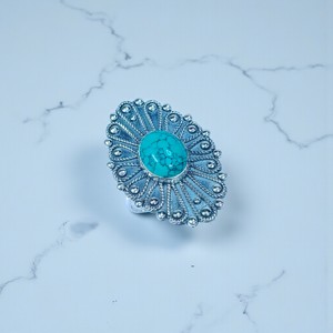 Natural <b>Turquoise</b> Gemstone Fine <b>Rings</b> For Simple Design Handmade Wholesale Price Jewelry Bulk Boho Vintage Gemstone Customized - Product Image 1