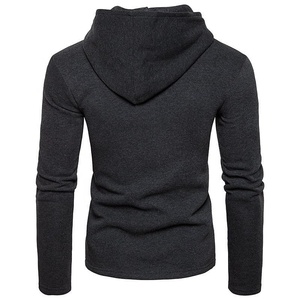 เสื้อฮู้ดผ้าฝ้าย100% สำหรับผู้ชายเนื้อผ้าหนาระบายอากาศได้ดีมีซิปด้านข้างดีไซน์ล่าสุดสำหรับฤดูหนาว - Product Image 6