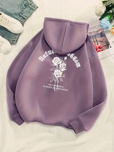 Elegante Sudadera de Invierno para Mujer con Cuello en V, Estampado ODM, Color Sólido Personalizado, Corte Holgado Informal, Estilo Pullover - Product Image 6