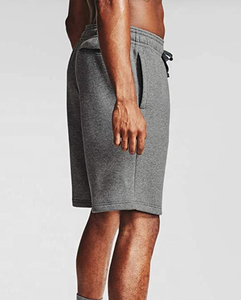 Shorts de survêtement décontractés en molleton 100 % coton avec logo personnalisé pour hommes, taille élastique, unisexe - Product Image 2