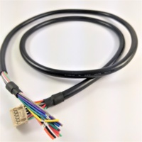 Arnés de Sensor UL2576 22AWG 12C, Revestimiento de Papel Negro, OD7.0, 915mm, 12P, Cableado de Marca LITE para Ventilador, Opciones Multicolor