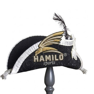 Low MOQ Unique Design Admiral Bicorn Napoleon Costume Hat for Adults Napoleon Uniform Wool Hat With Custom Color Lace Bicorne H - Product Image 1