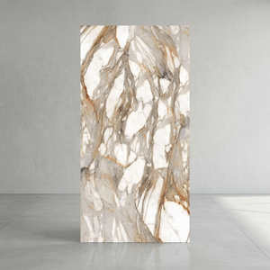 Alex Calacatta Blanc 1600x3200mm Dalle en pierre frittée polie 12mm Aspect marbre pour salle à manger extérieure Sous-sol Escalier de jardin - Product Image 4