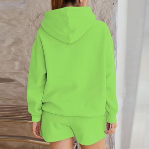 Conjunto de Sudadera con Capucha y Pantalones Cortos para Mujer, 100% Algodón Transpirable, de Alta Calidad y Secado Rápido, con Logotipo Personalizado, Fabricante OEM - Product Image 6