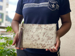 กระเป๋าสตางค์ผู้หญิงตะวันตกทำจากหนังวัวแท้มีพู่ห้อยทำด้วยมือคุณภาพสูง - Product Image 5