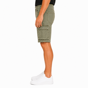 Men's Denim Cargo <b>Shorts</b> OEM Service Multi-Pocket Summer Solid Color Quick Dry Breathable Streetwear Casual Loose Fit - Product Image 6