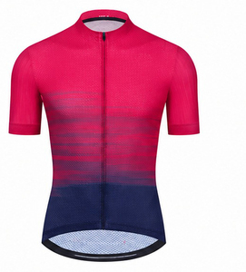 Wholesale Custom Logo Summer 100% Polyester Seamless Fusing Comfortable Cycling Jersey Short Sleeves Breathable 160g Fabric <b>Road</b> - Product Image 4