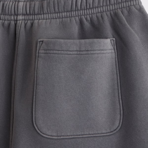 Mens Fleece Sweat Shorts Elastic Waist Drawstring Side Pockets <b>Back</b> <b>Patch</b> Pocket Relaxed Fit Wholesale OEM Manufacturer Supplier - Product Image 6