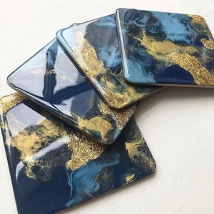 New Design and Resin coaster for Handmade Polished and Tableware Countertop Luxury Solid Wood Coffee Tea Heat coaster - Product Image 2