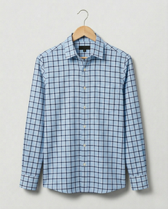 เสื้อเชิ้ตแขนยาวลายตารางสำหรับผู้ชาย พรีเมียม ทรงเข้ารูป สวมใส่ได้ทั้งแบบลำลองและเป็นทางการ ผลิตจากผ้าฝ้ายผสม ลายสก็อต  รับผลิตตามแบบ OEM - Product Image 5