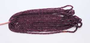 ลูกปัดโรโดไลต์การ์เนตธรรมชาติ AAA รูปทรงกลมเรียบ ขนาด 4.4 มม. สีม่วง ลูกปัดพลอยการ์เนตทรงกลมเรียบ ขนาด 16 นิ้ว สำหรับทำเครื่องประดับ - Product Image 2