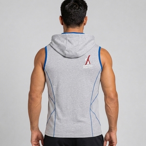 Sweat-shirts d'été pour hommes en gros, service OEM personnalisé, respirants, écologiques, en polyester/coton, imprimés, pour le sport, à bas prix - Product Image 2