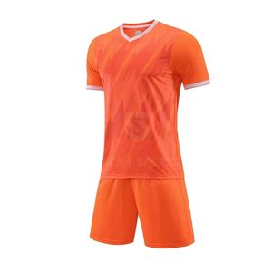 Tenues de football respirantes à séchage rapide, uniformes d'entraînement d'équipe, maillots de football en polyester de haute qualité, ensemble short, évacuation de l'humidité - Product Image 3